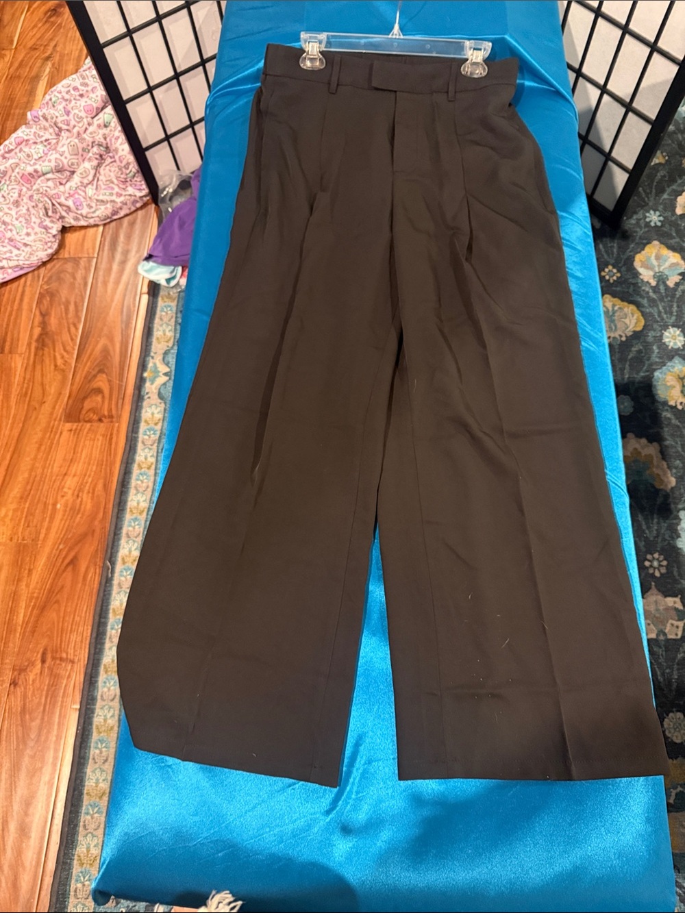 Men's Tailored Pleat Front Dress Pants - Black